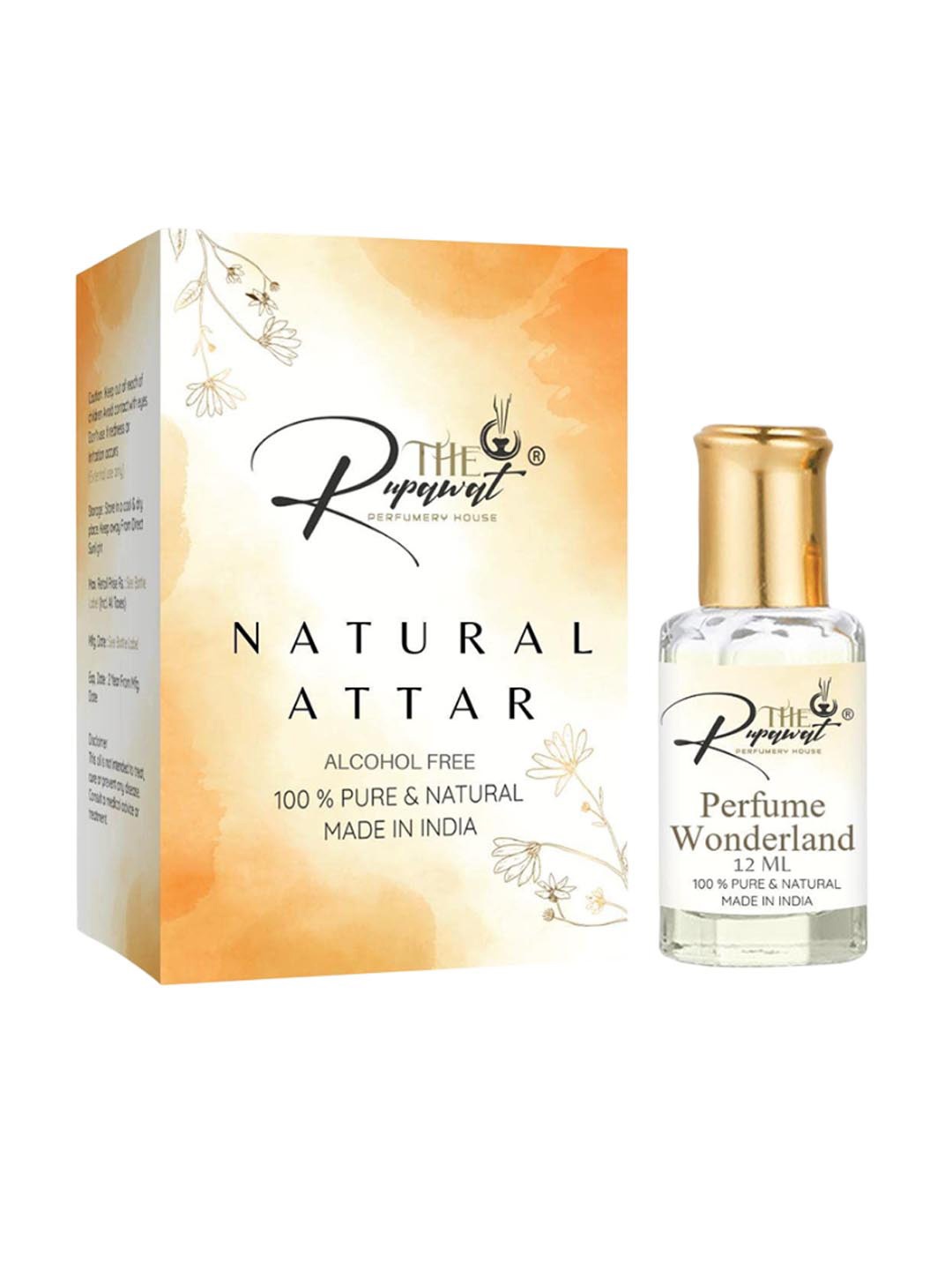 

THE RUPAWAT Perfumery House Perfume Wonderland 100% Pure Natural Alcohol-Free Attar- 12 ml, Transparent