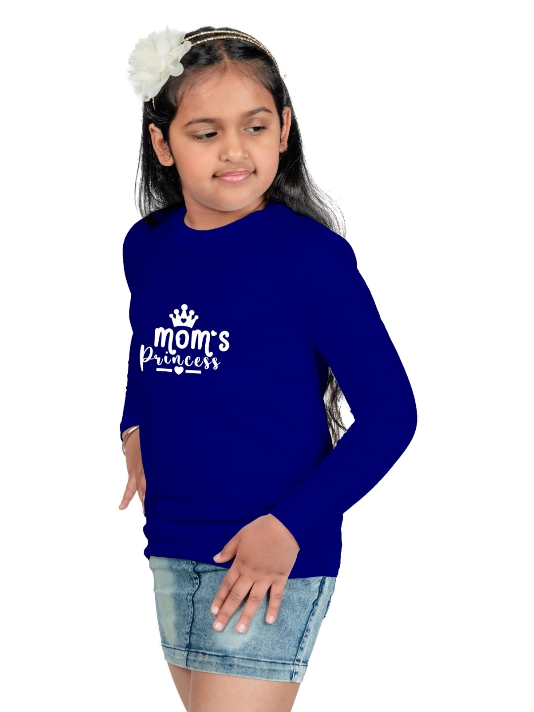 

Chombooka Girls Typography Printed Round Neck Cotton T-shirt, Blue