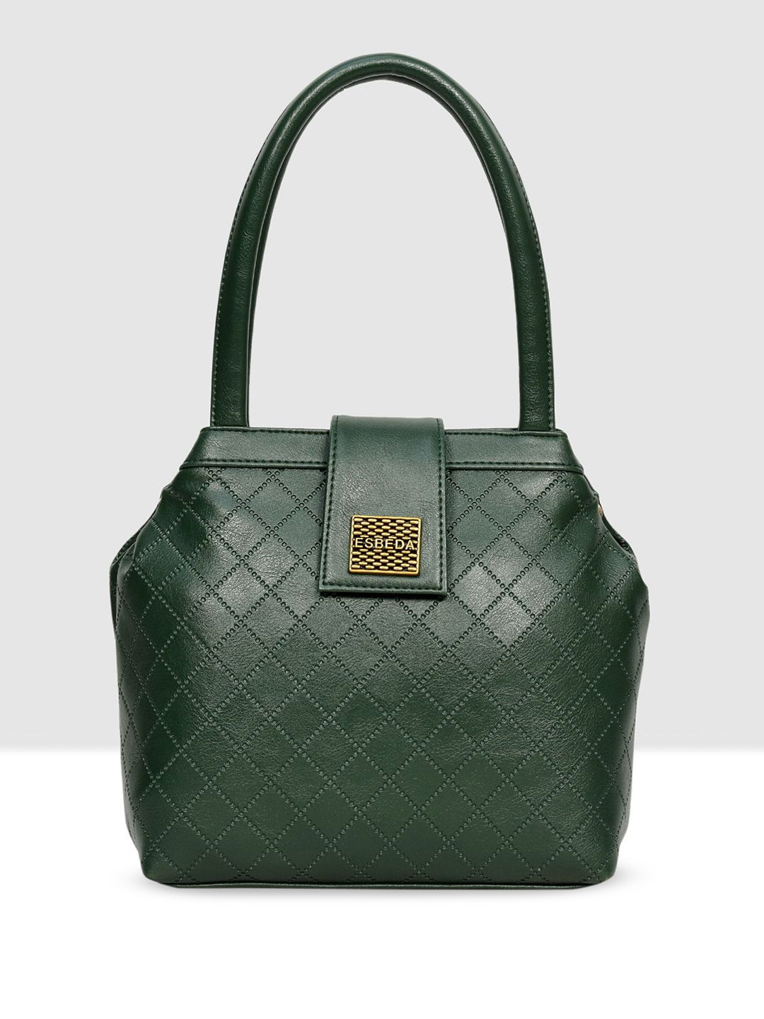 

ESBEDA Women Textured Structured Handheld Bag, Green