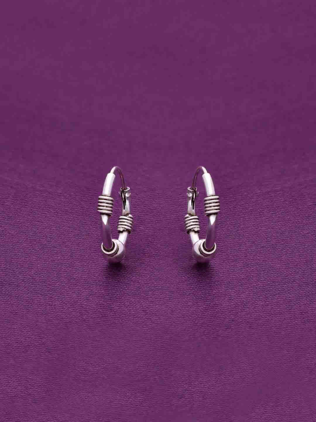 

KAI JEWEL Rhodium-Plated Sterling Silver Contemporary Multiple Twists Hoop Earrings