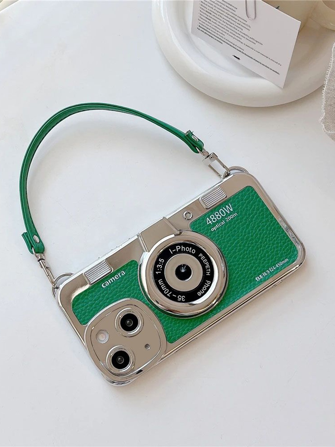 

Luxury Kase LK106 3D iPhone 15 Back Case, Green