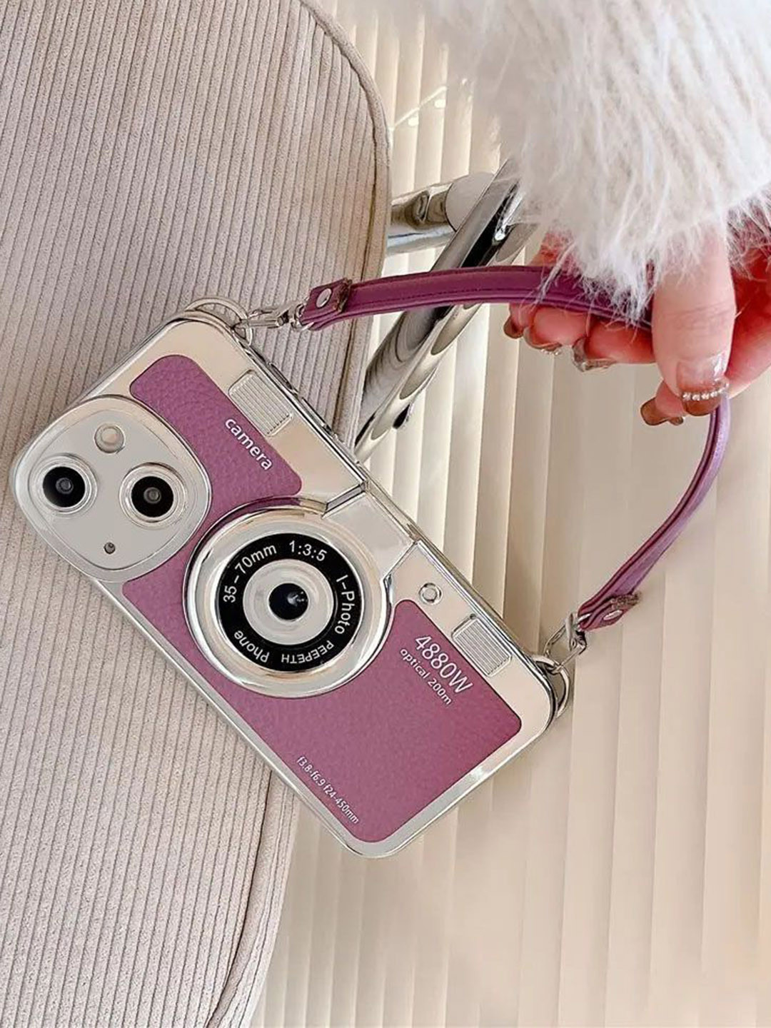 

Luxury Kase LK106 3D iPhone 14 Plus Back Case, Purple