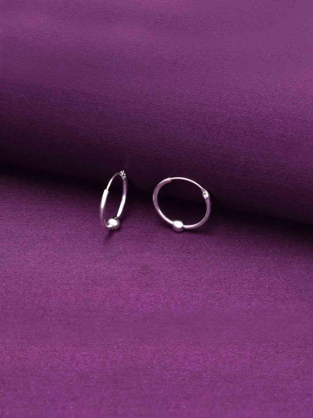 

KAI JEWEL Rhodium-Plated Sterling Silver Contemporary Hoop Earrings