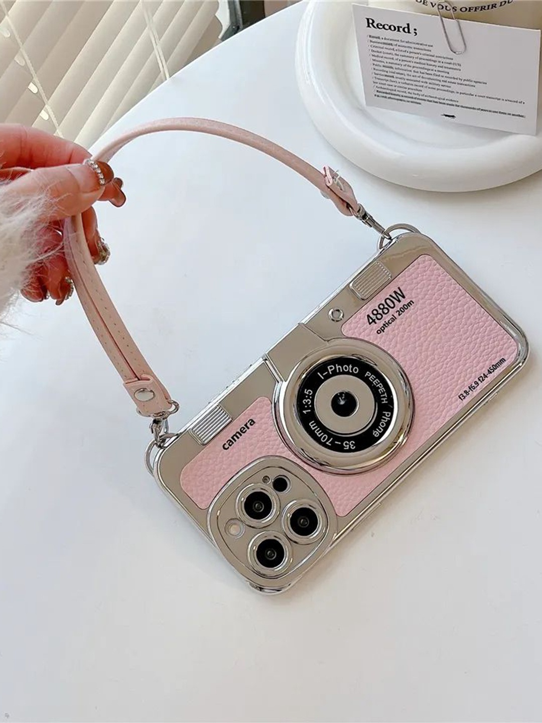 

Luxury Kase LK106 3D iPhone 13 Pro Back Case, Pink