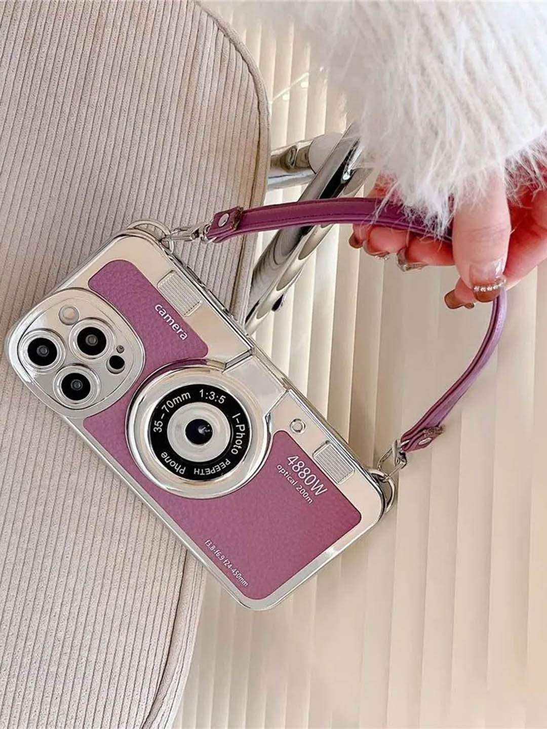 

Luxury Kase LK106 3D iPhone 13 Pro Back Case, Rose gold