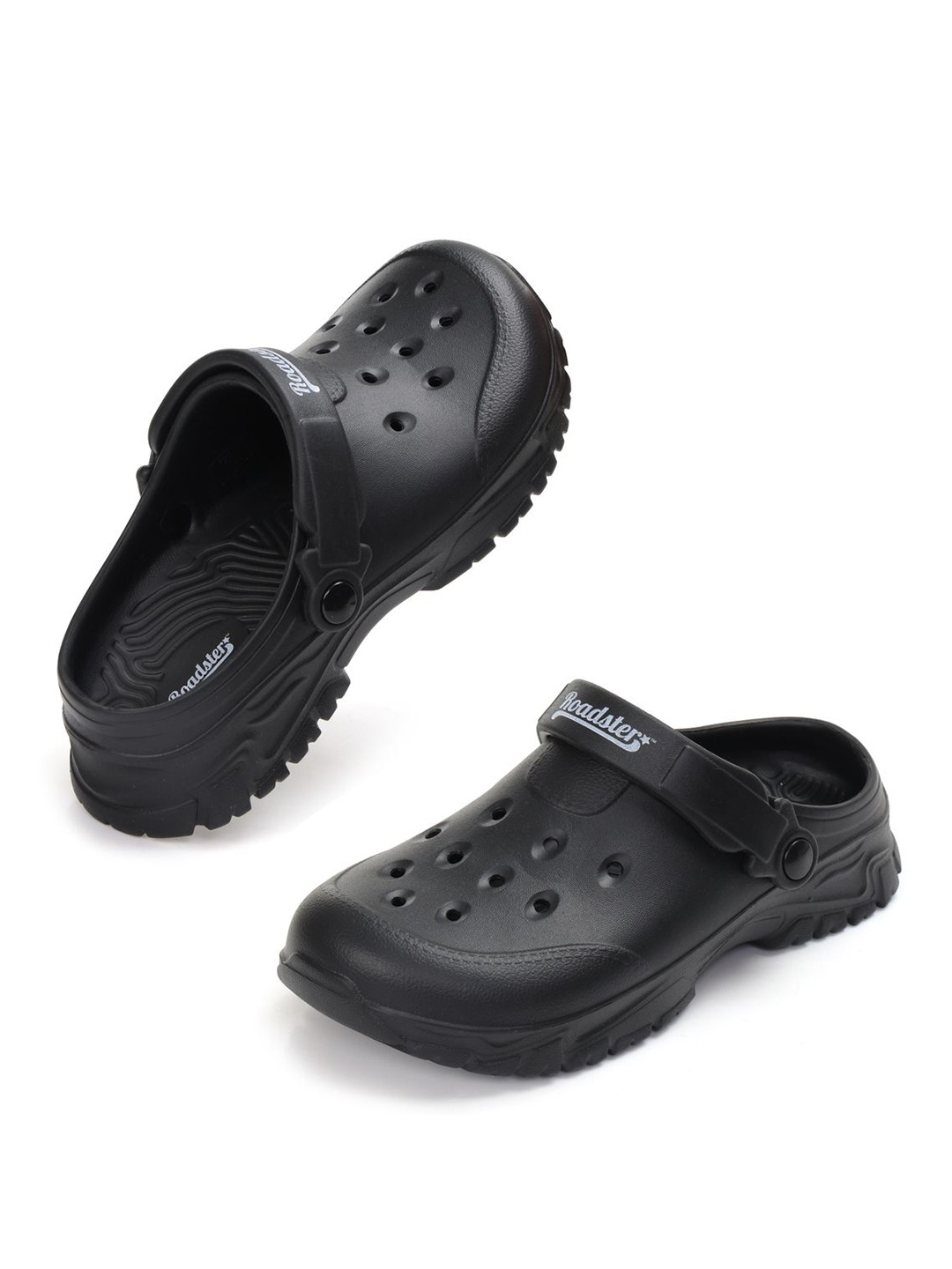 

The Roadster Lifestyle Co Men Self Design Casual Clogs, Black