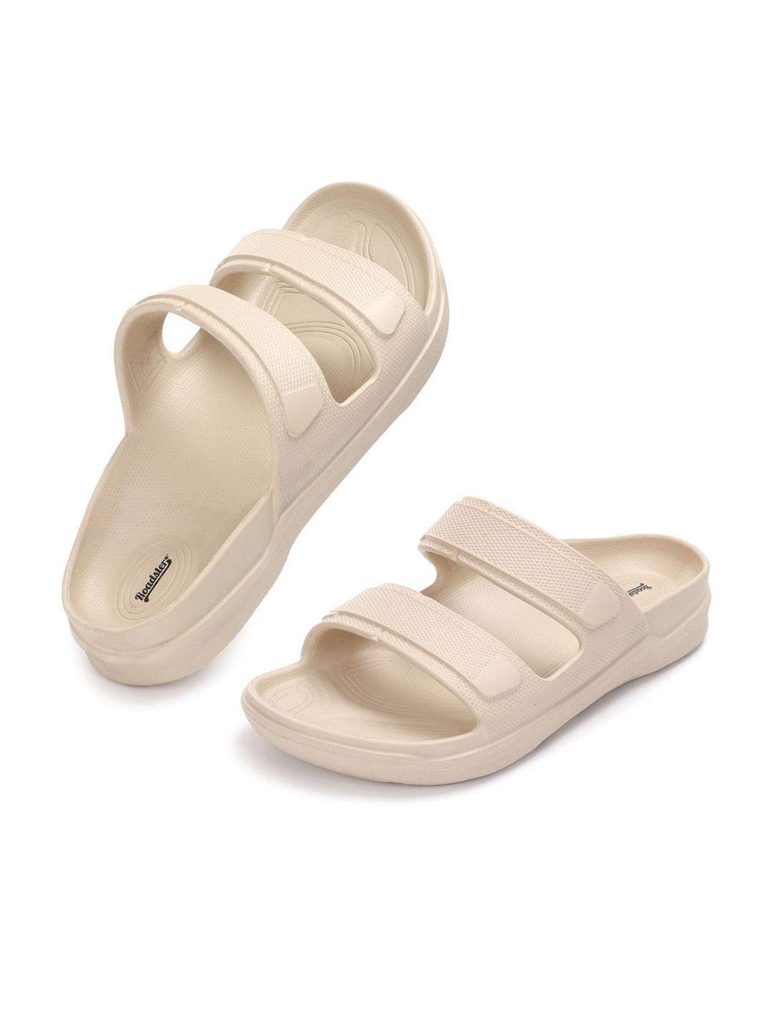 

The Roadster Lifestyle Co Men Casual Open Toe Sliders, Beige