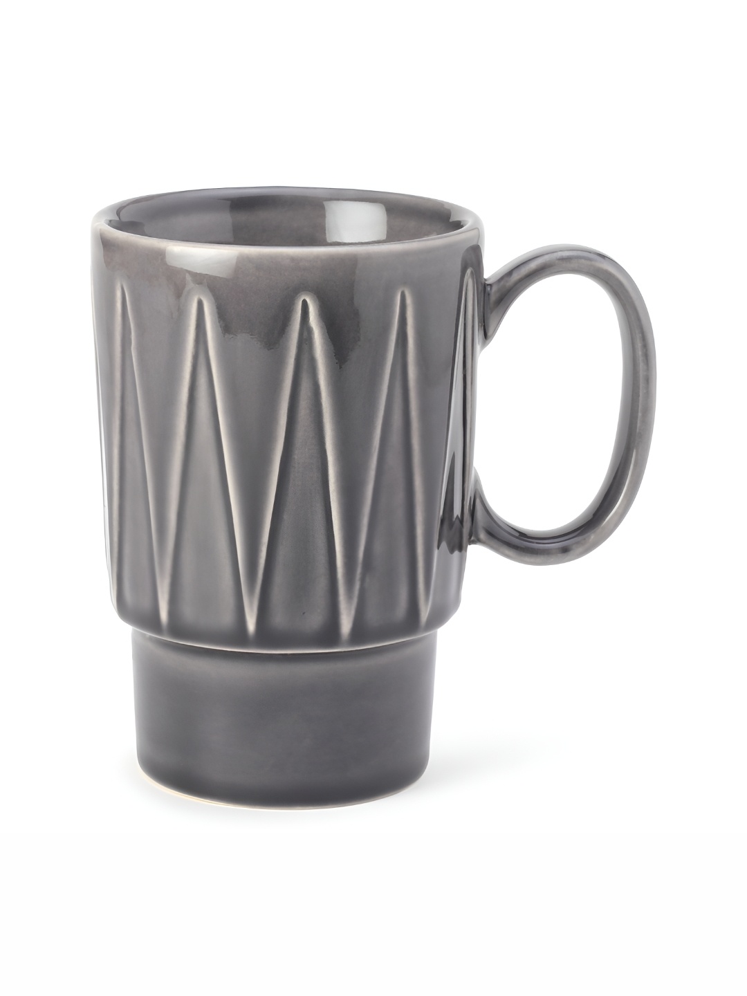 

BODHI HOUSE Grey Ceramic Glossy Dishwasher and Microwave Safe Mug