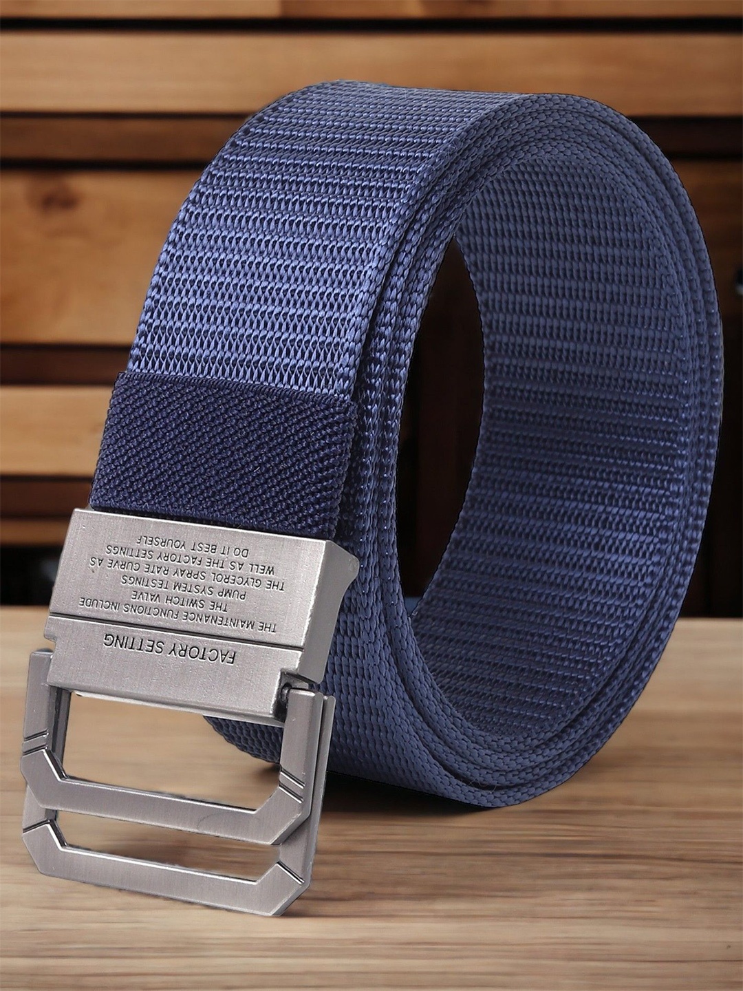 

Provogue Men Slider Buckle Wide Belt, Blue