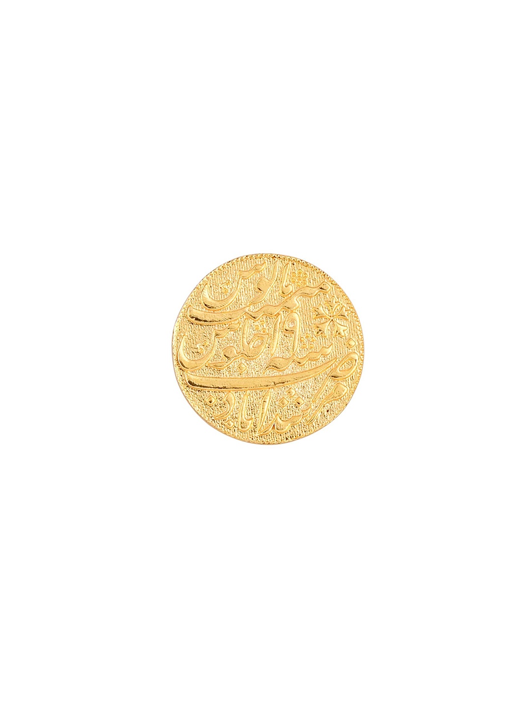 

House of Pataudi Men Gold-Plated Circular Charm Brooch