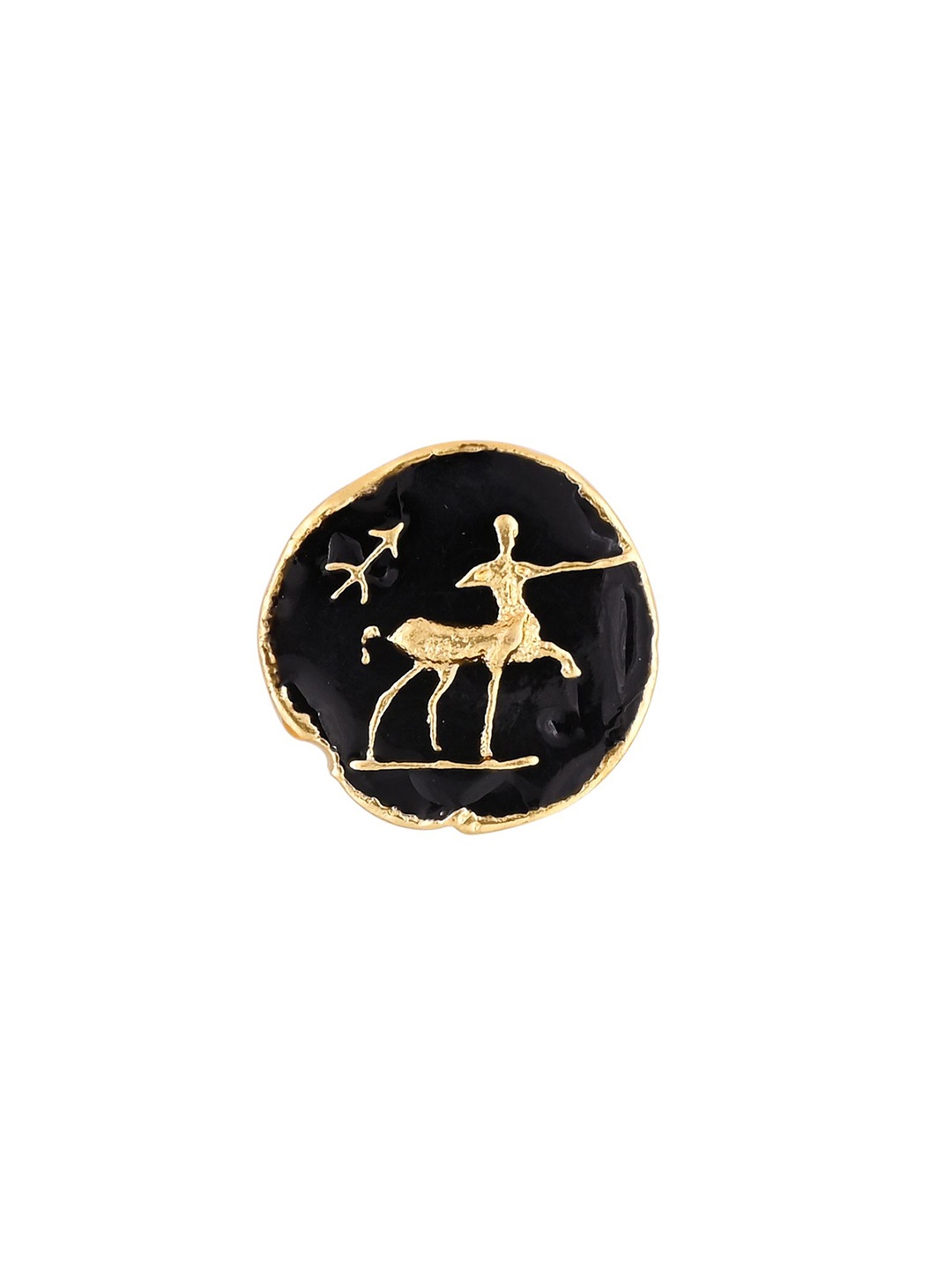 

House of Pataudi Men's Gold Plated Brooch