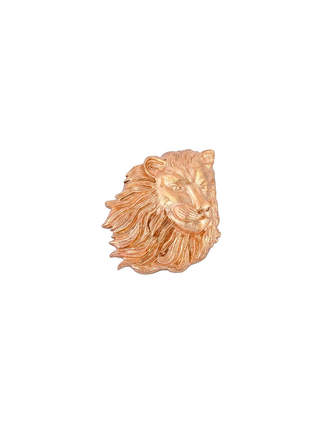 

House of Pataudi Men Rose Gold Plated Lion Brooch