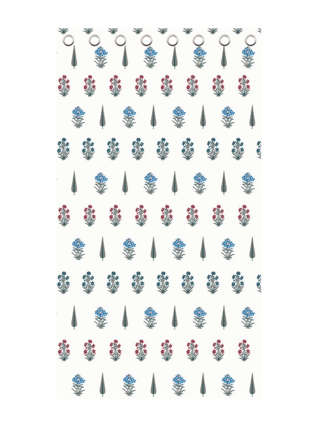 

BED-SHEET.COM Grey & White Cotton Floral Printed Window Curtain
