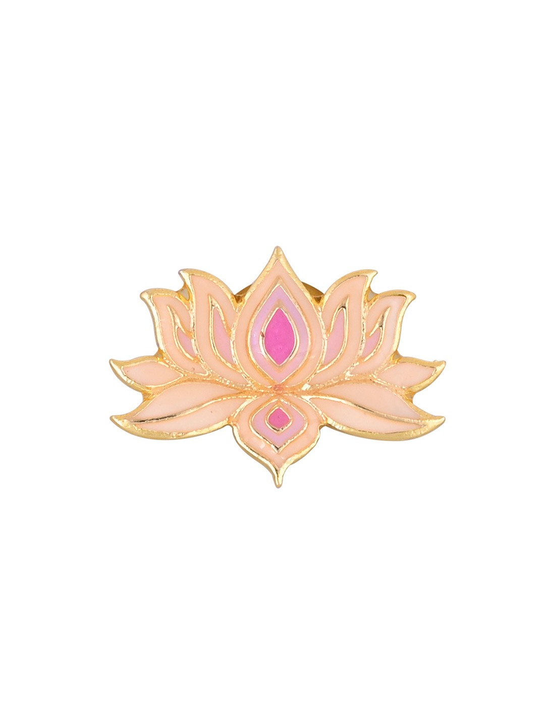 

House of Pataudi Gold Plated Lotus Brooch
