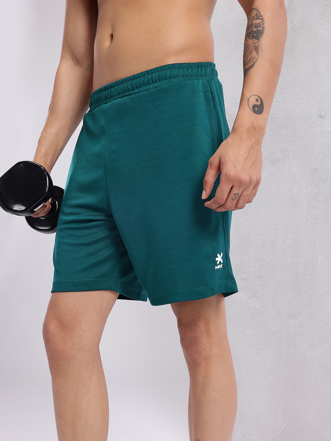 

HRX by Hrithik Roshan Men Rapid-Dry Training Shorts, Green