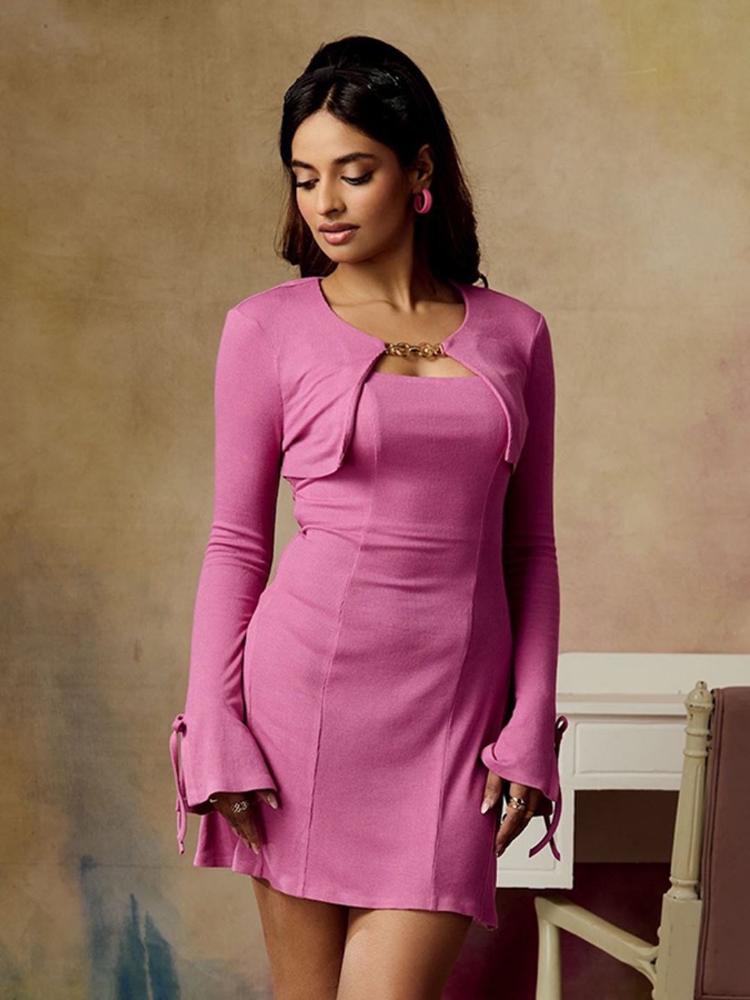 

Lea Clothing Co. Women Sheath Mini Dress, Pink