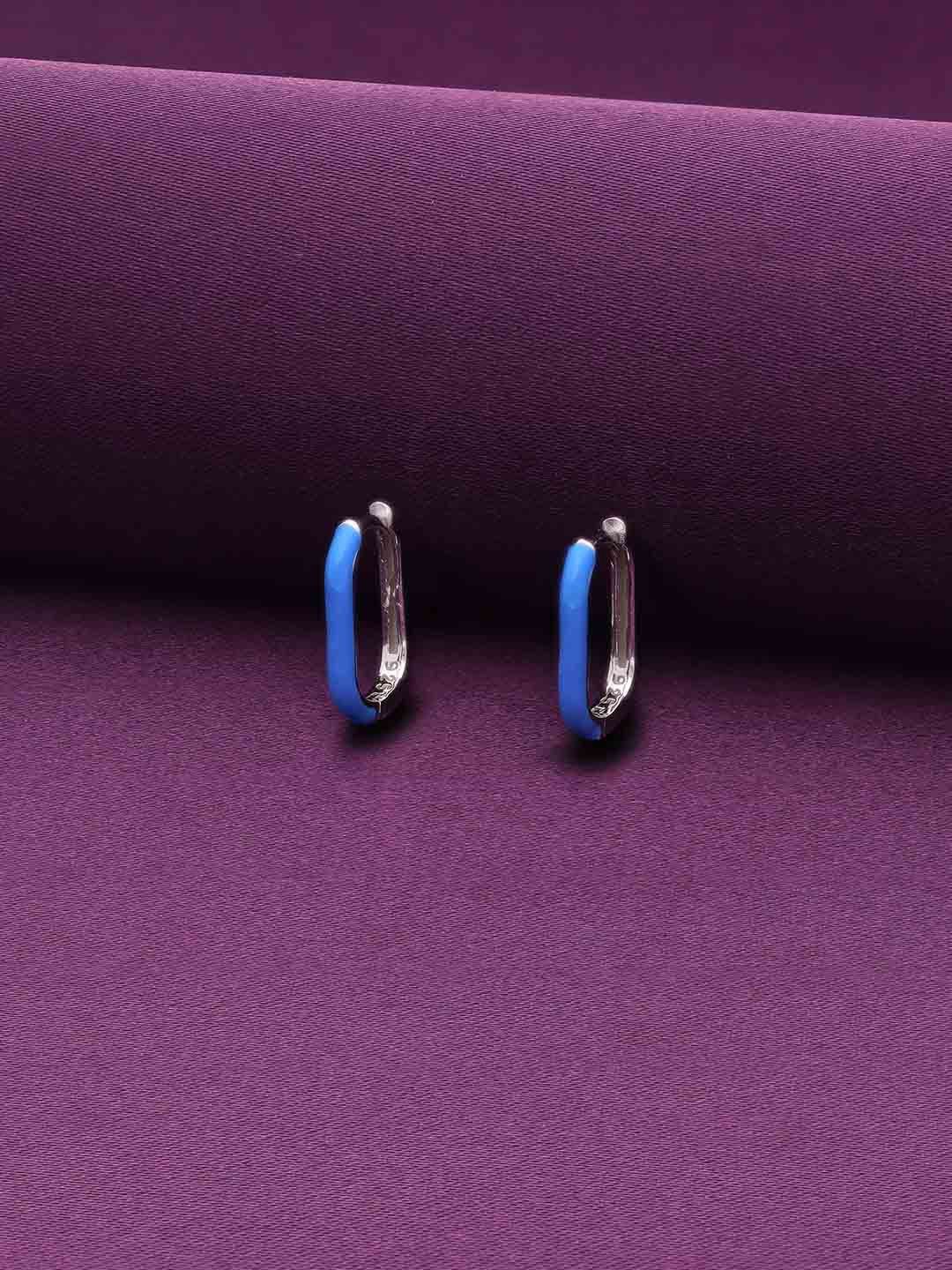 

KAI JEWEL Rhodium-Plated Sterling Silver Contemporary Hoop Earrings