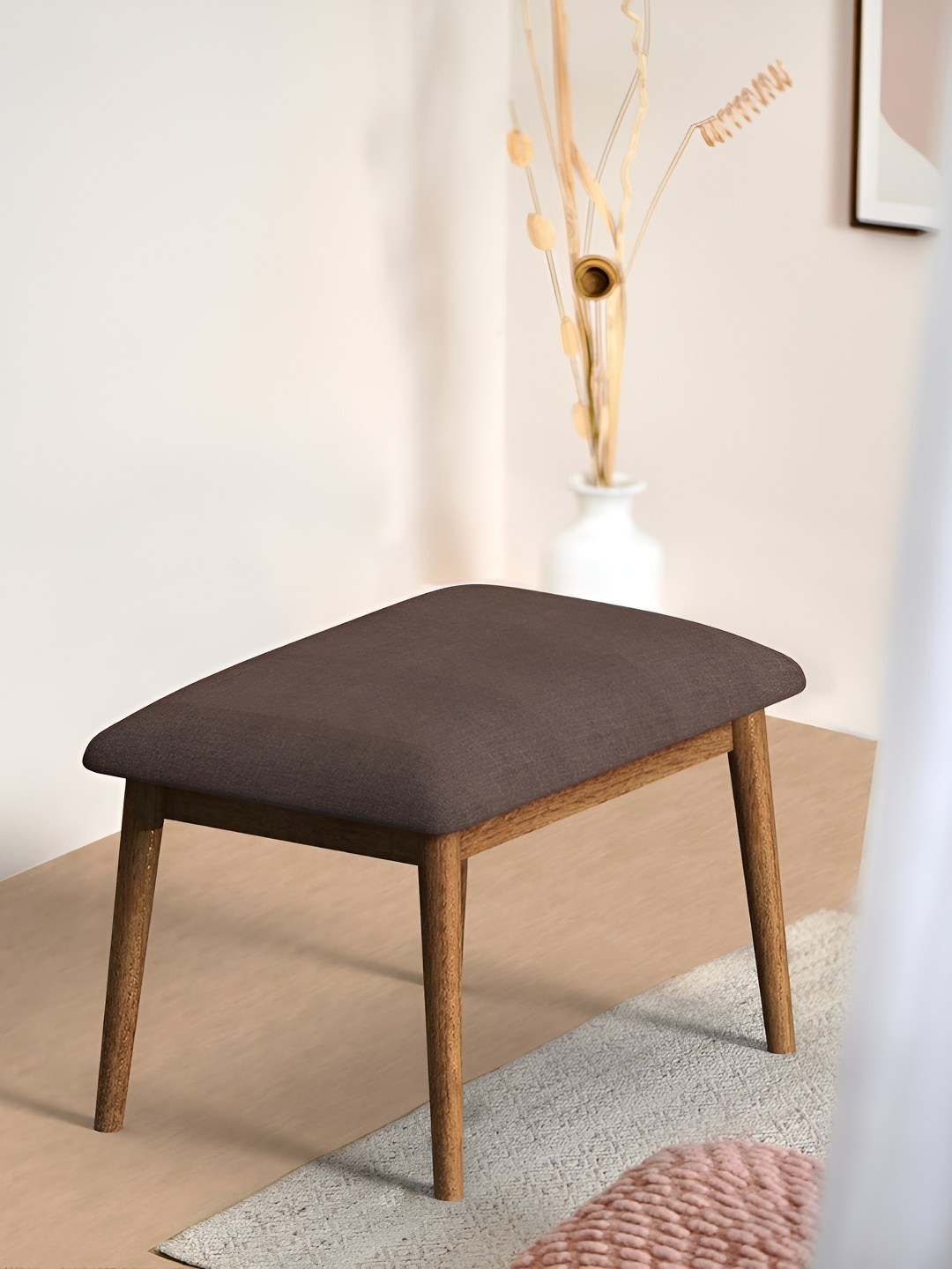 

Chumbak Brown Square Shaped Pre-Assembled Wooden Cushion Lounge Chair