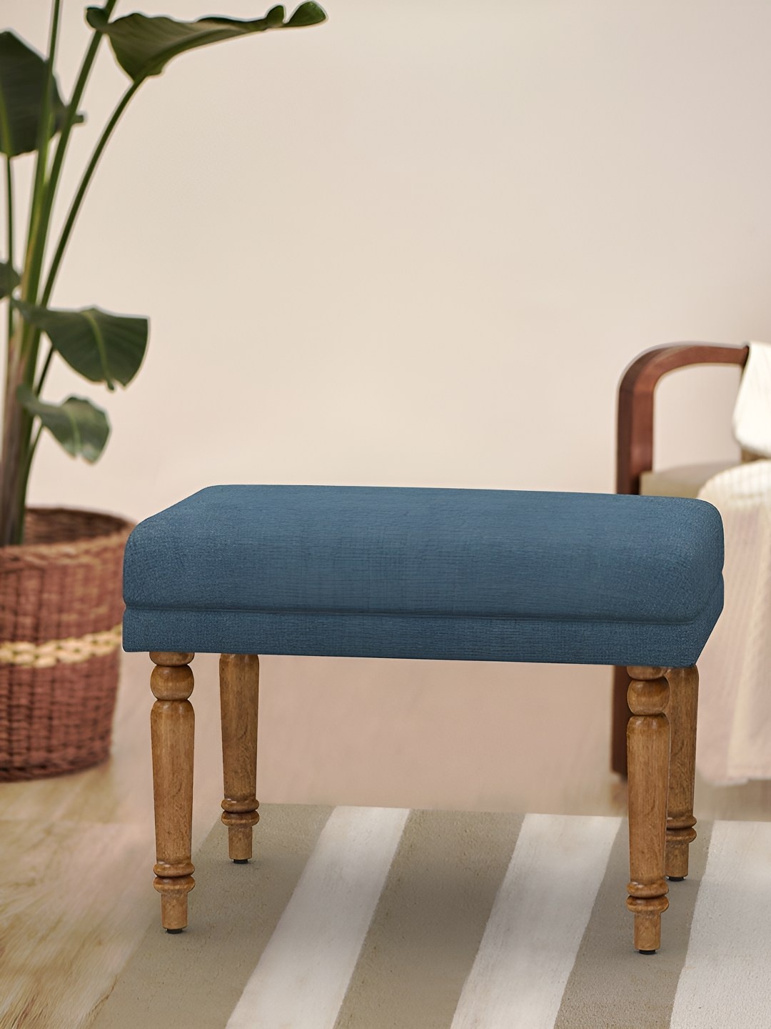 

Chumbak Nawaab Bench Small - Sailor Blue Lounge Chair