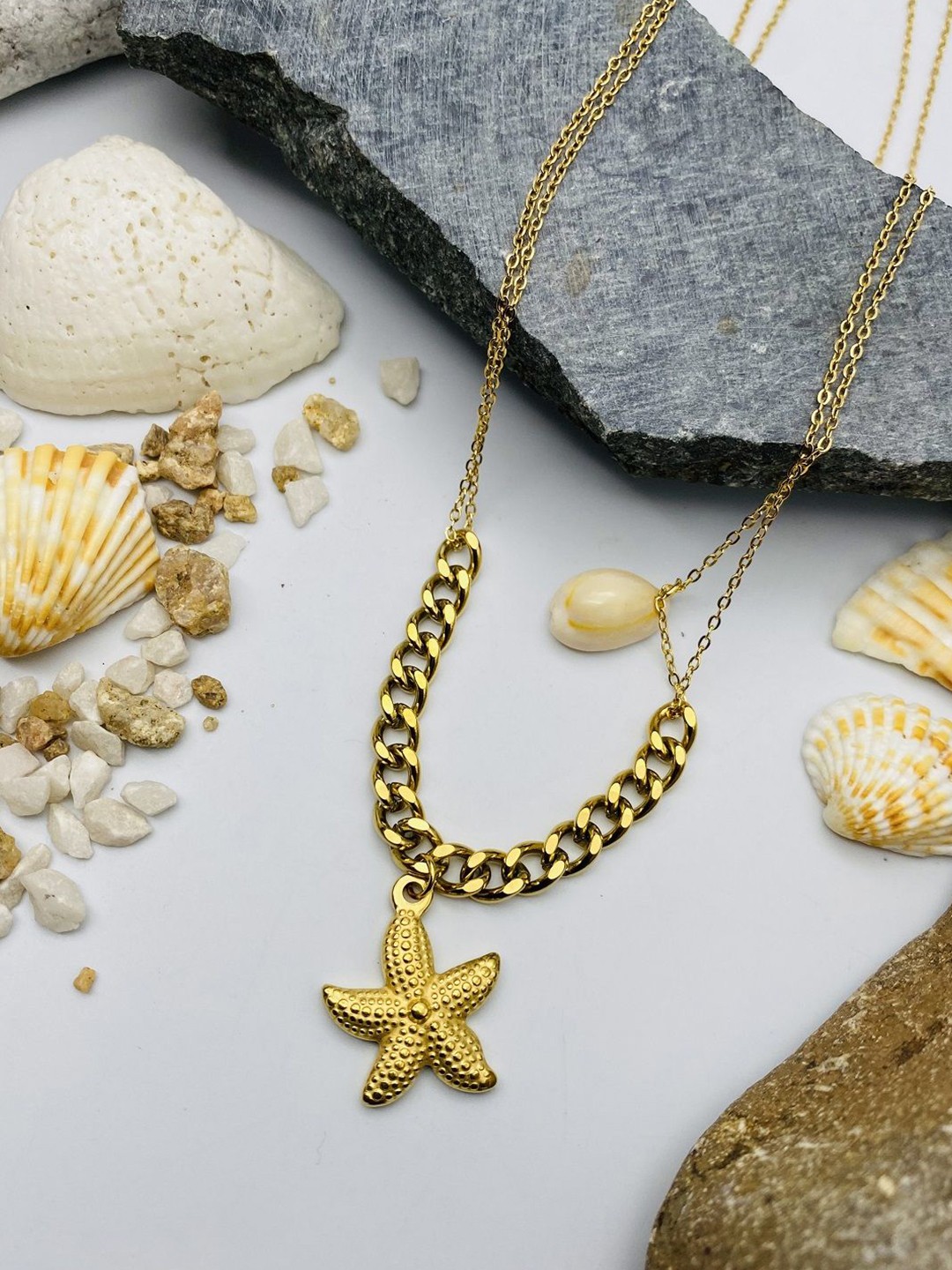 

ANJNI CREATION Gold-Plated Stainless Steel Pearls Necklace