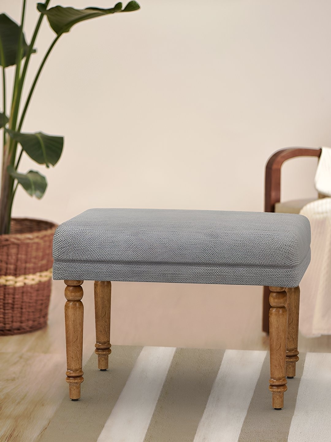 

Chumbak Grey Wooden Nawaab Bench
