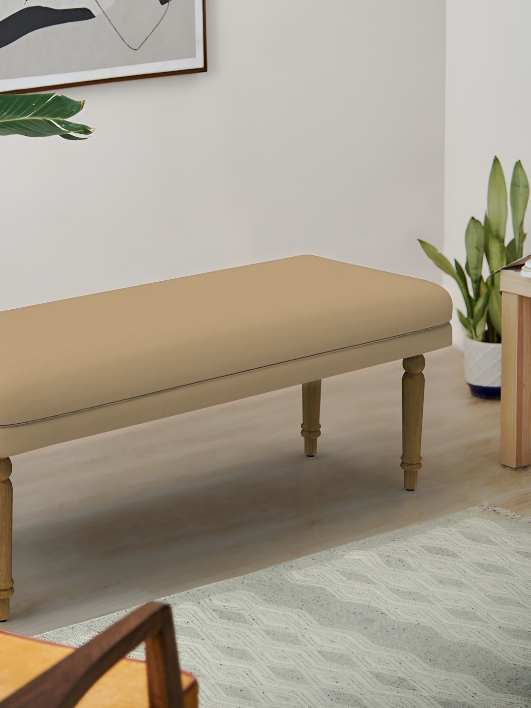 

Chumbak Nawaab Bench - Beach Beige Lounge Chair