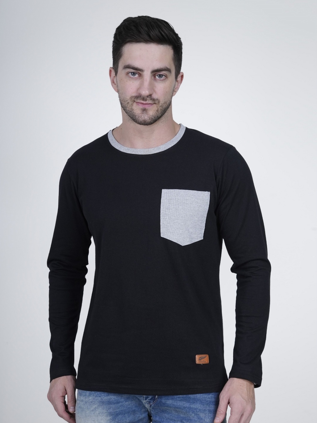 

Polo Plus Men Bio Finish Solid Round Neck Cotton Relaxed Fit T-shirt, Black