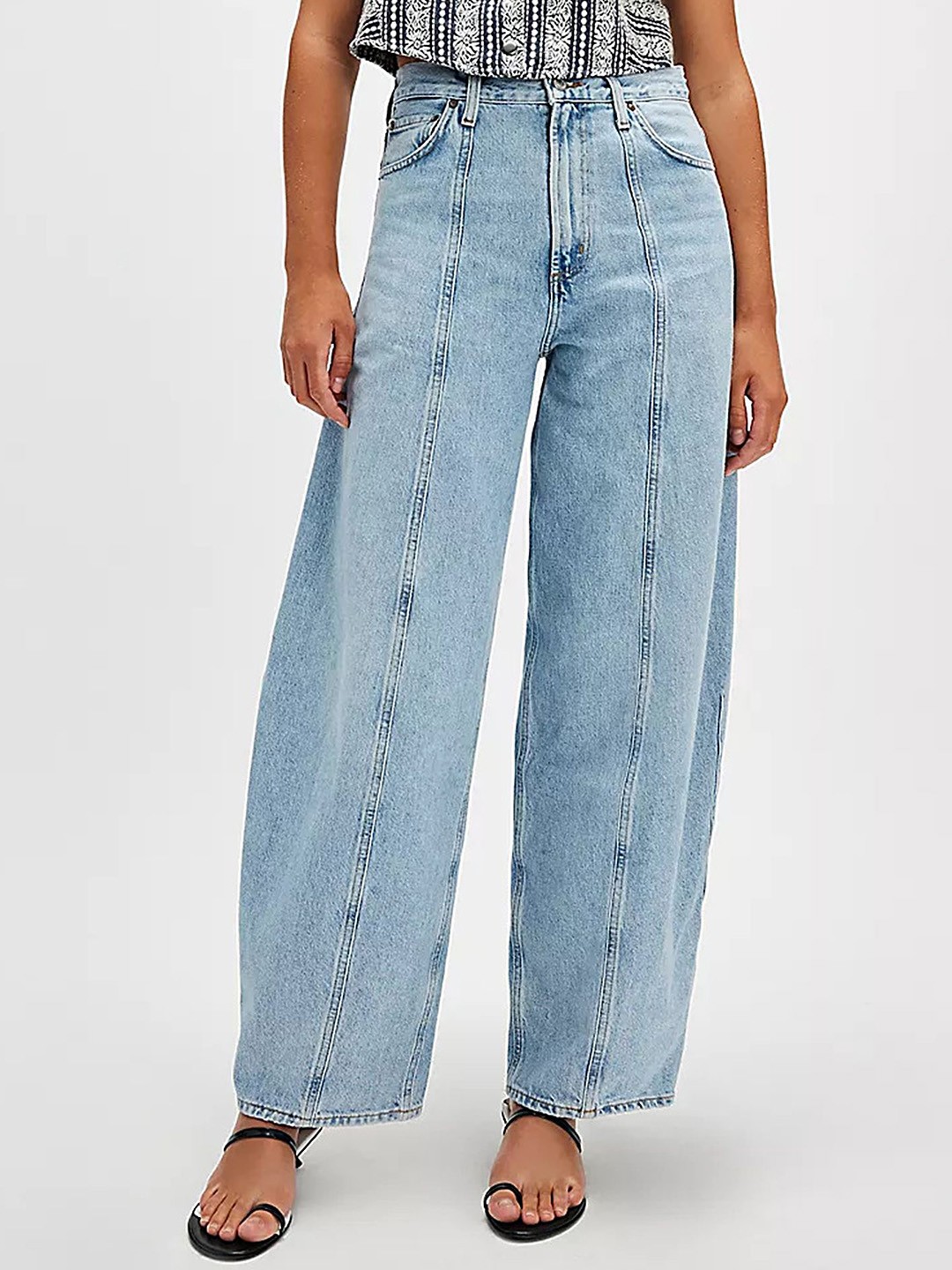 

LULU & SKY Women Straight Fit High-Rise Jeans, Blue