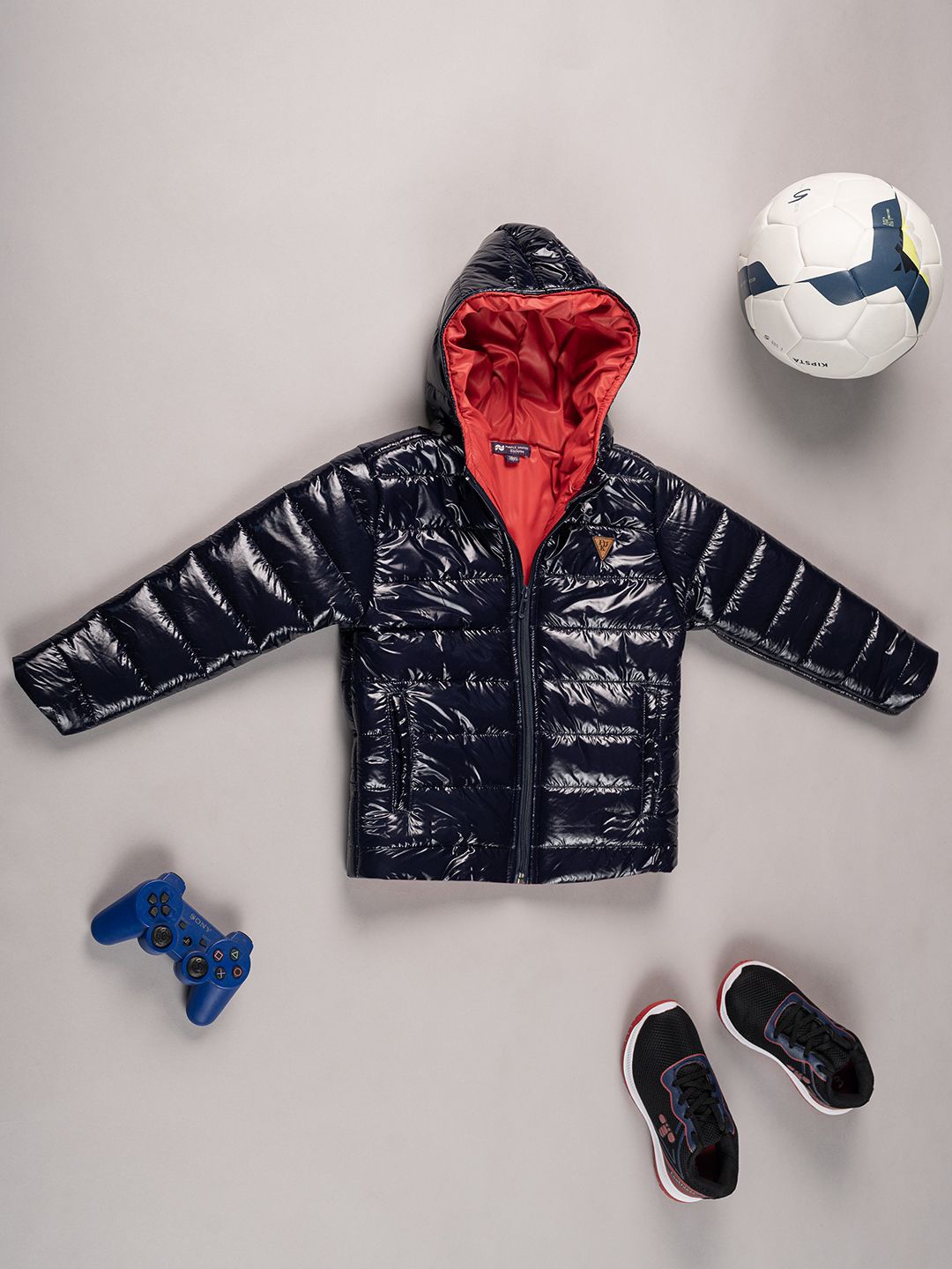 

Purple United Kids Boys Quilted Jacket, Navy blue