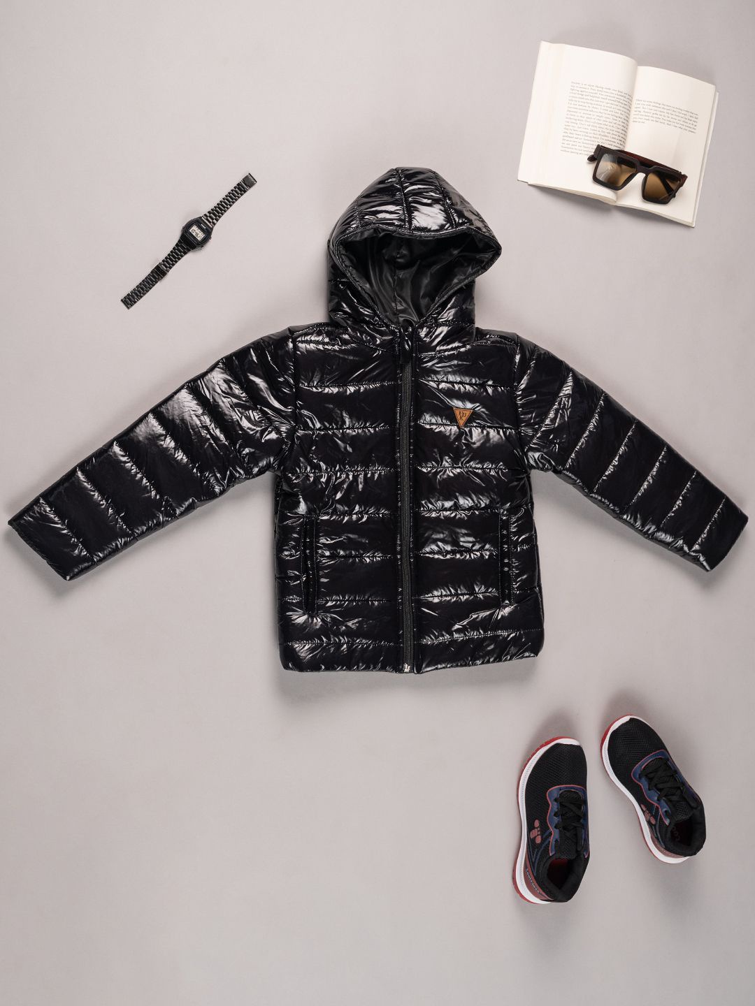 

Purple United Kids Boys Puffer Jacket, Black
