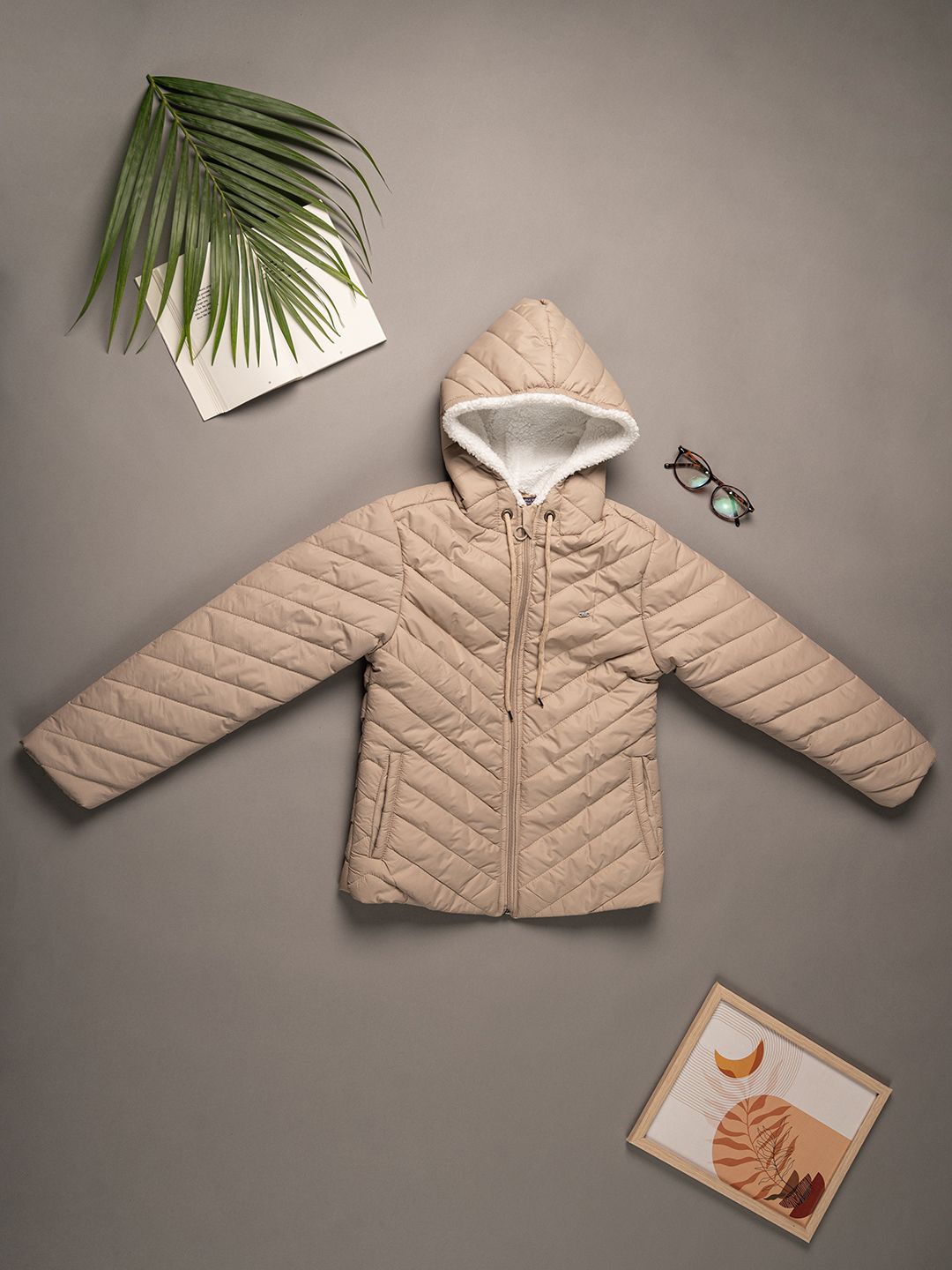 

Purple United Kids Unisex Kids Quilted Jacket, Beige