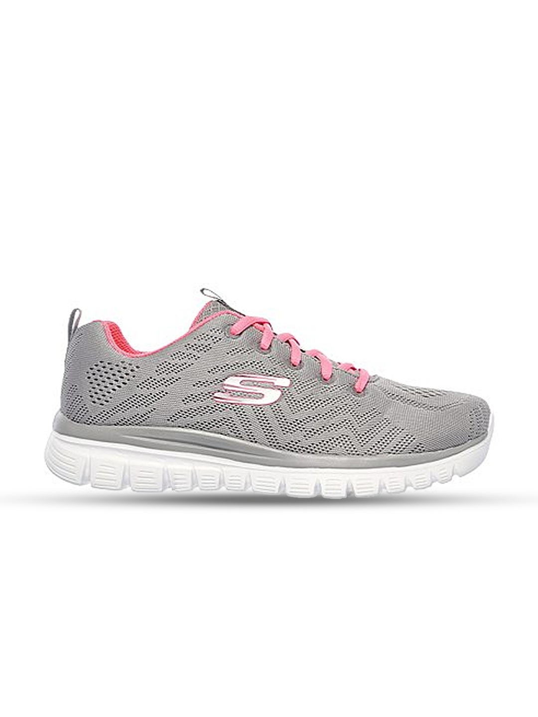 

Skechers Graceful-Get Connected Women Lace Up Running Shoes, Grey