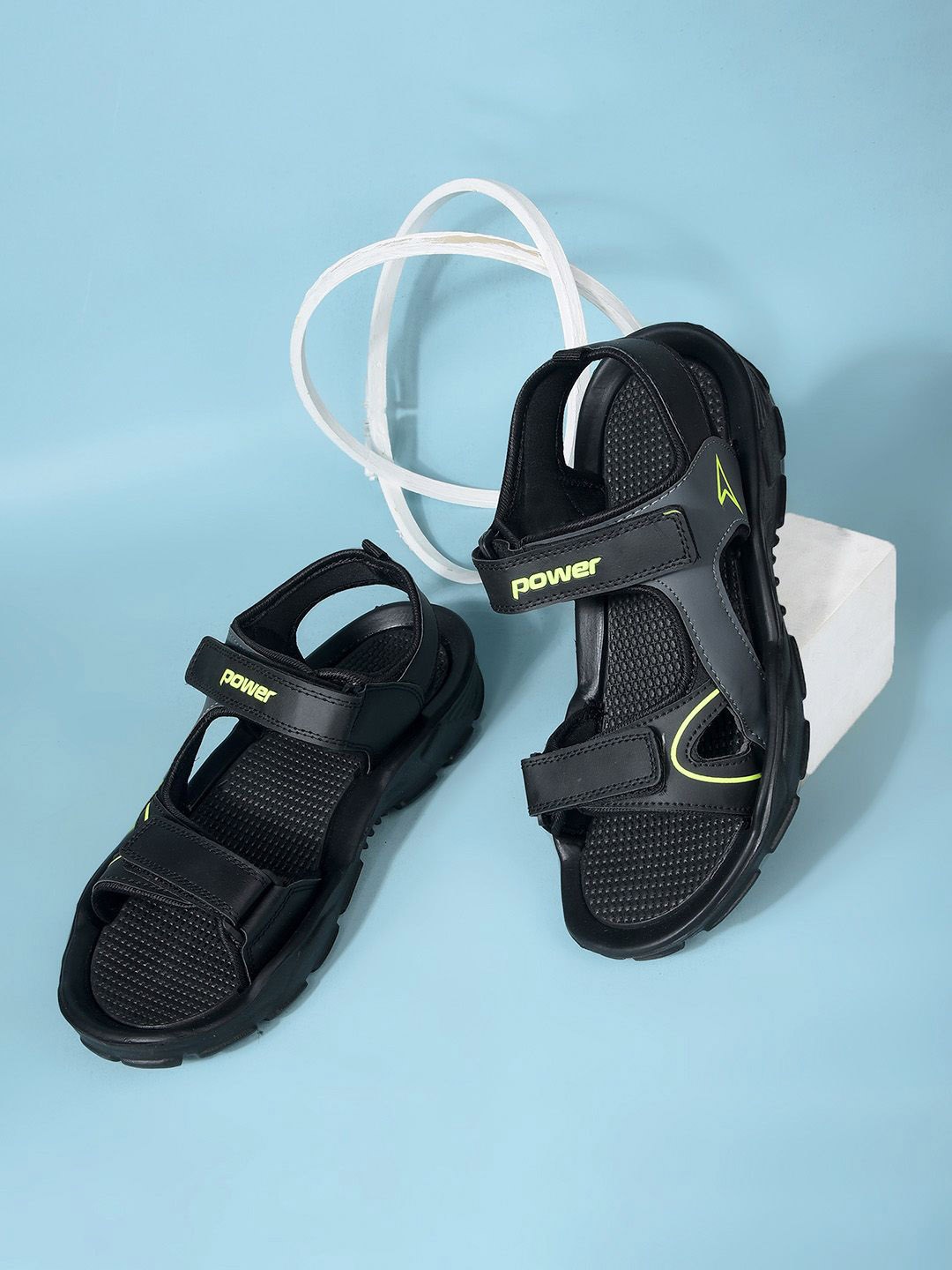 

Power Men Textured Sports Sandal, Black