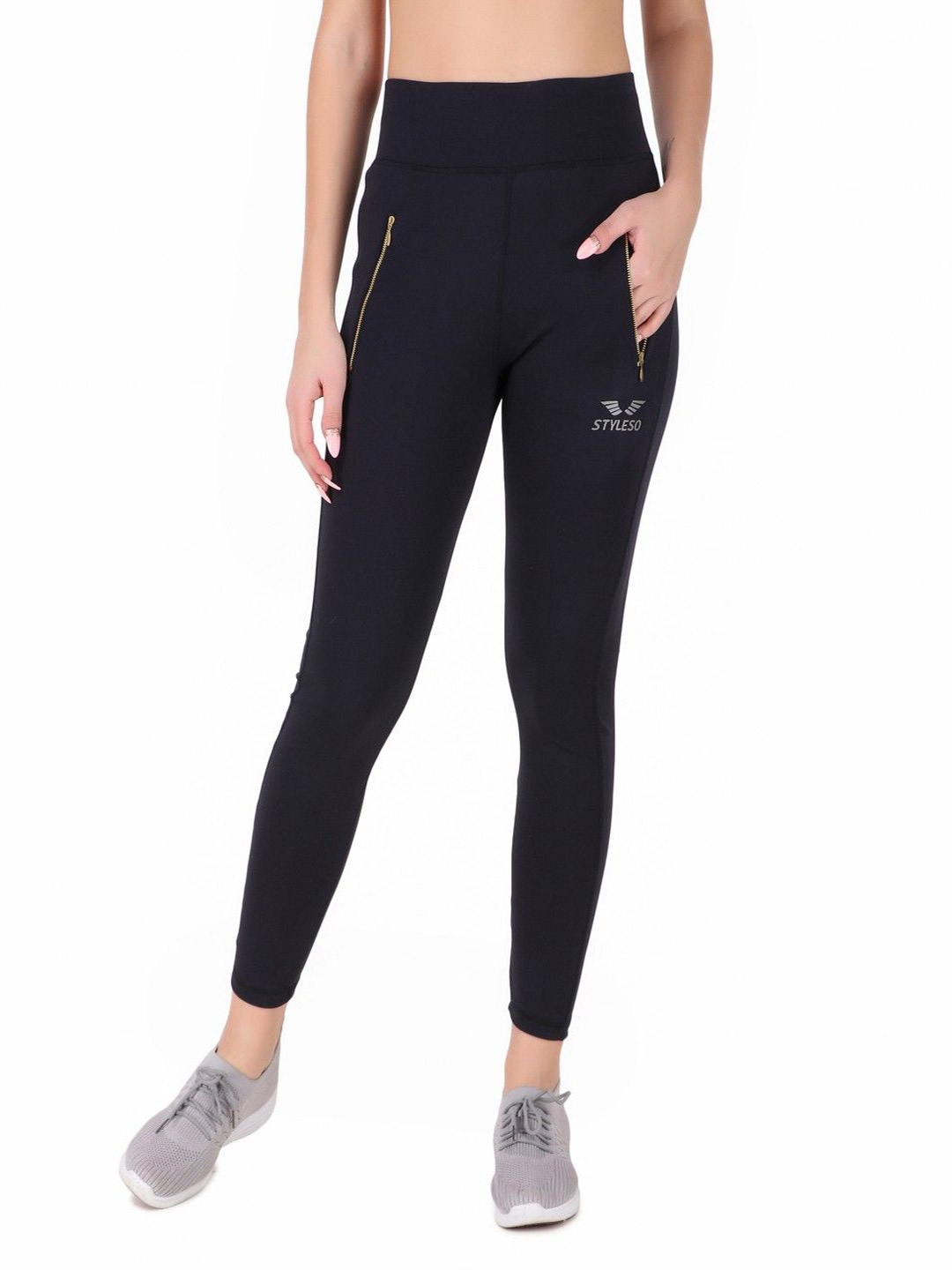 

STYLESO Women Premium 4-Way Lycra Slim-Fit Tights, Blue