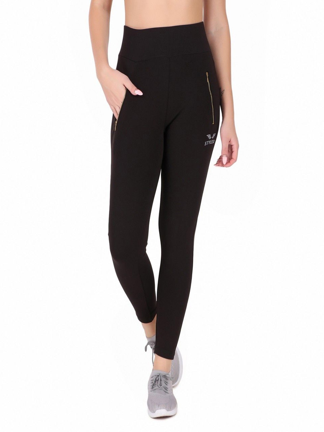 

STYLESO Women Premium 4-Way Lycra Slim-Fit Tights, Black