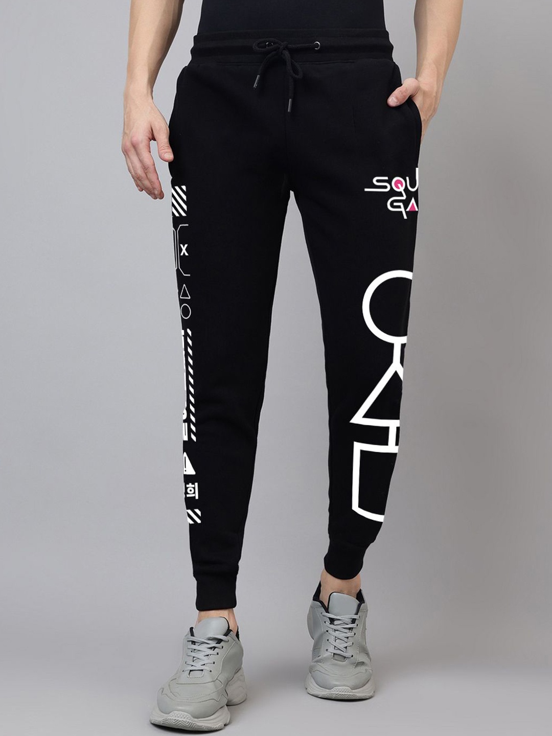

Free Authority Men Squid Game Printed Regular Fit Joggers, Black
