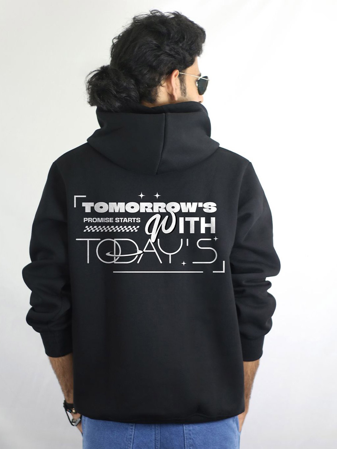 

EKSDEE Men Hooded Sweatshirt, Black