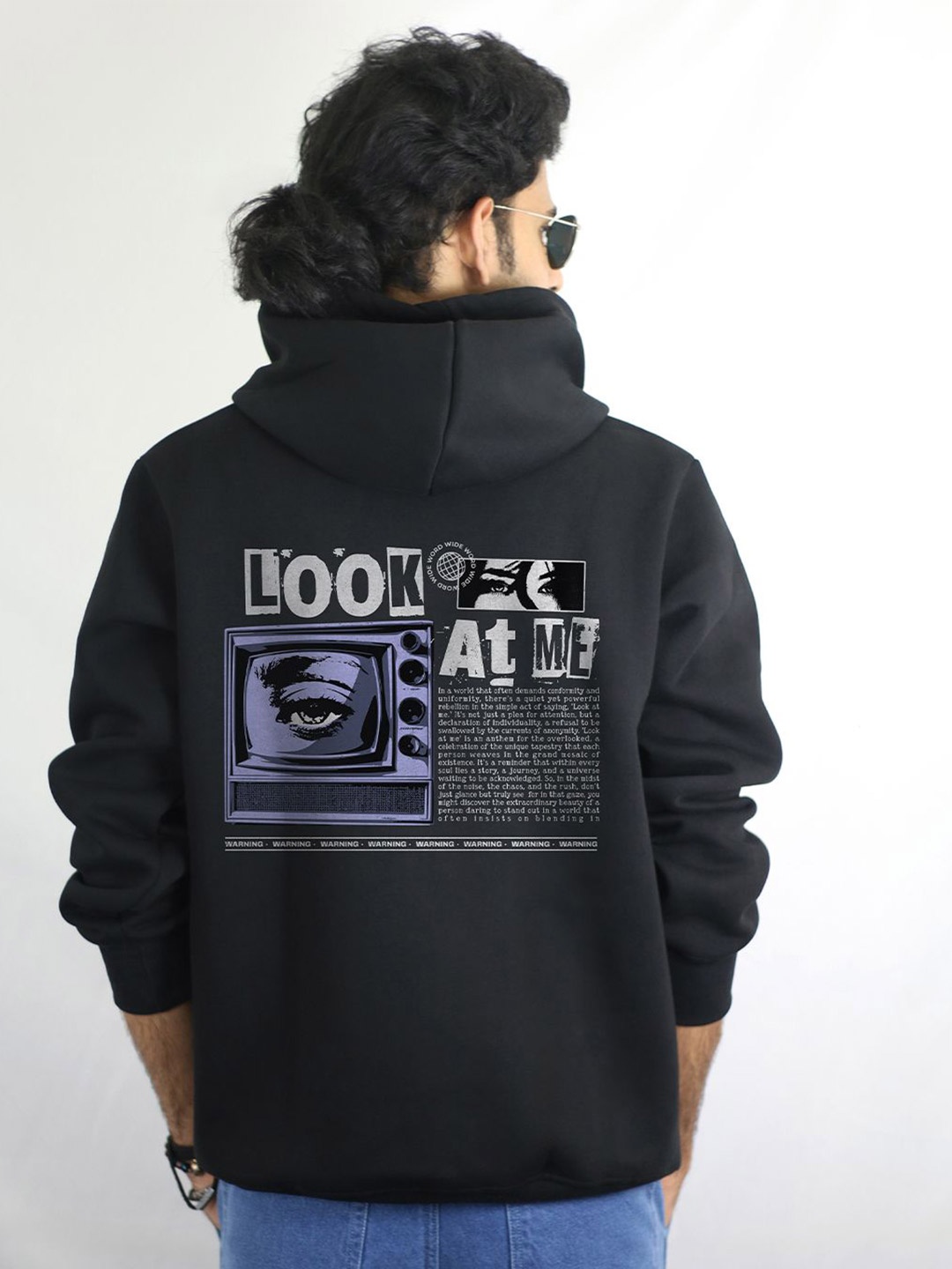 

EKSDEE Men Hooded Sweatshirt, Black