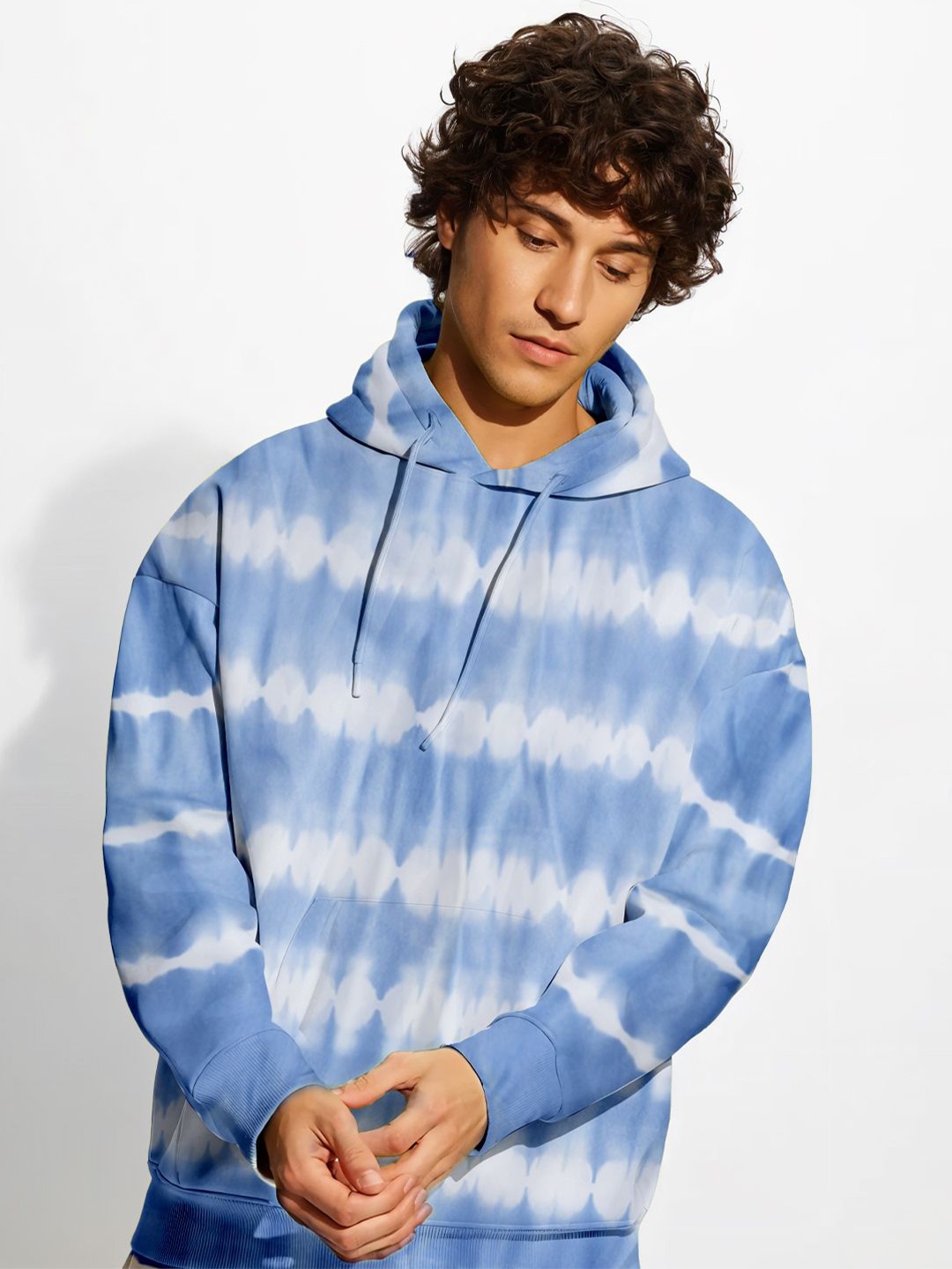 

Crazymonk Men Hooded Sweatshirt, Blue