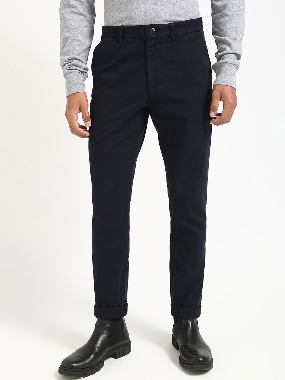 

Tommy Hilfiger Men Regular Fit Chinos Trouser, Blue