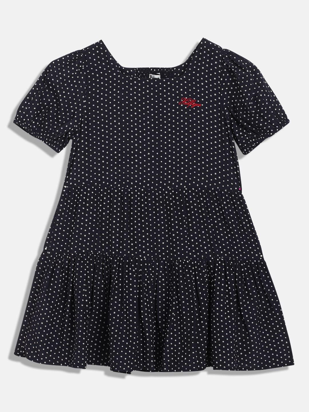 

Tommy Hilfiger Girls Polka Dot Fit & Flare Dress, Blue