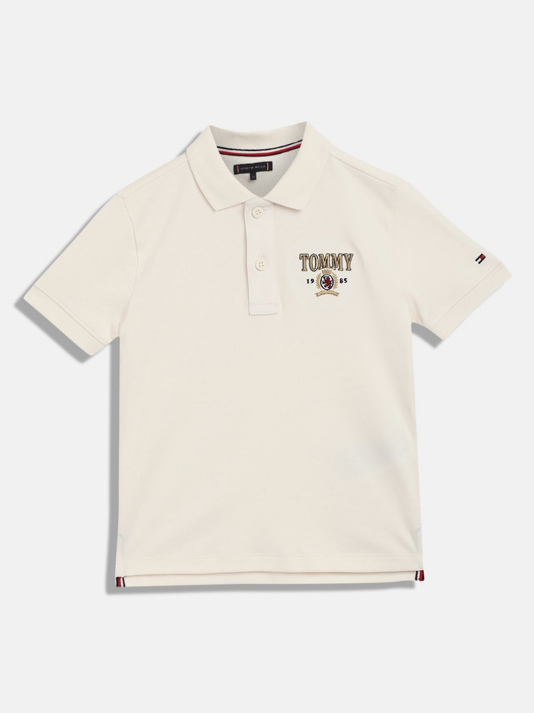 

Tommy Hilfiger Boys Solid Polo Collar Cotton T-shirt, White
