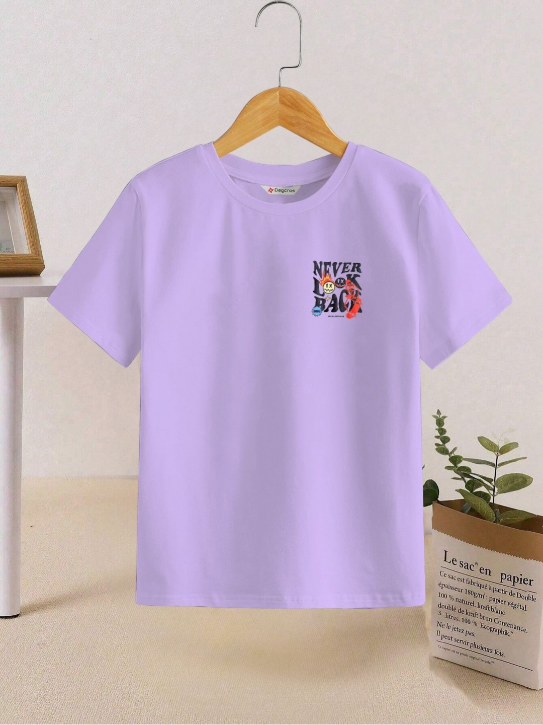 

Dagcros Pack Of 2 Boys Printed Pure Cotton T-shirt, Beige