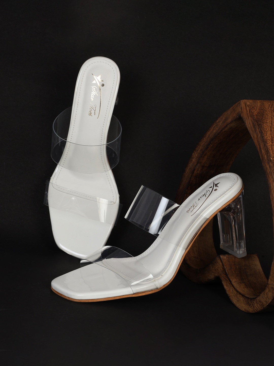 

STARTOES Women Block Heel Sandals, White