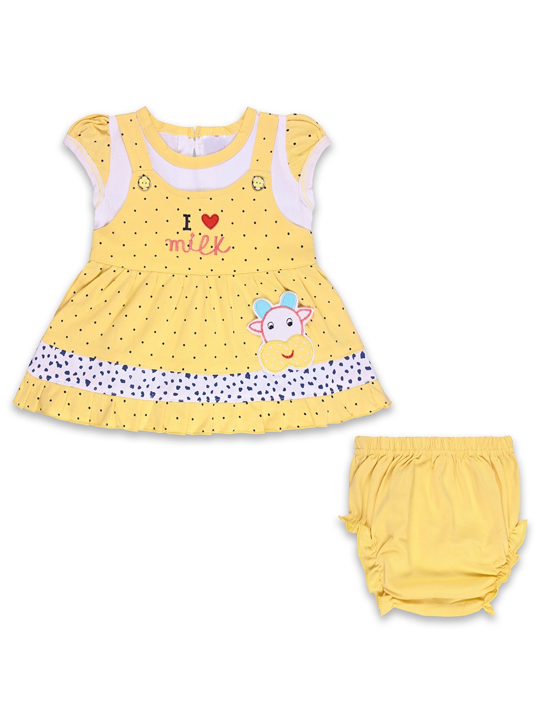 

Wish Karo Girls Floral Printed A-Line Dress, Yellow