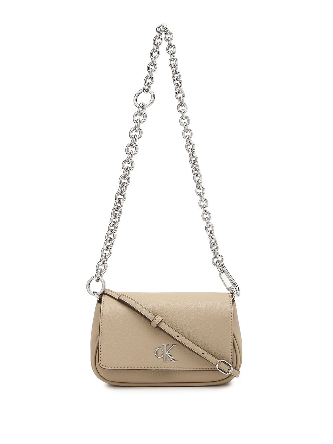 

Calvin Klein Women Solid Structured Sling Bag, Peach