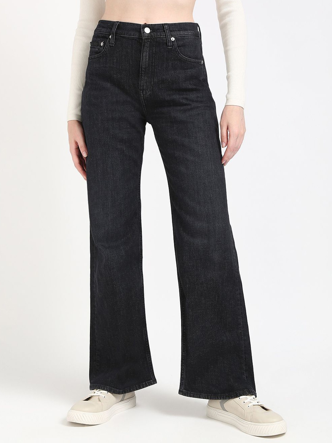 

Calvin Klein Jeans Women Wide Leg Jeans, Black