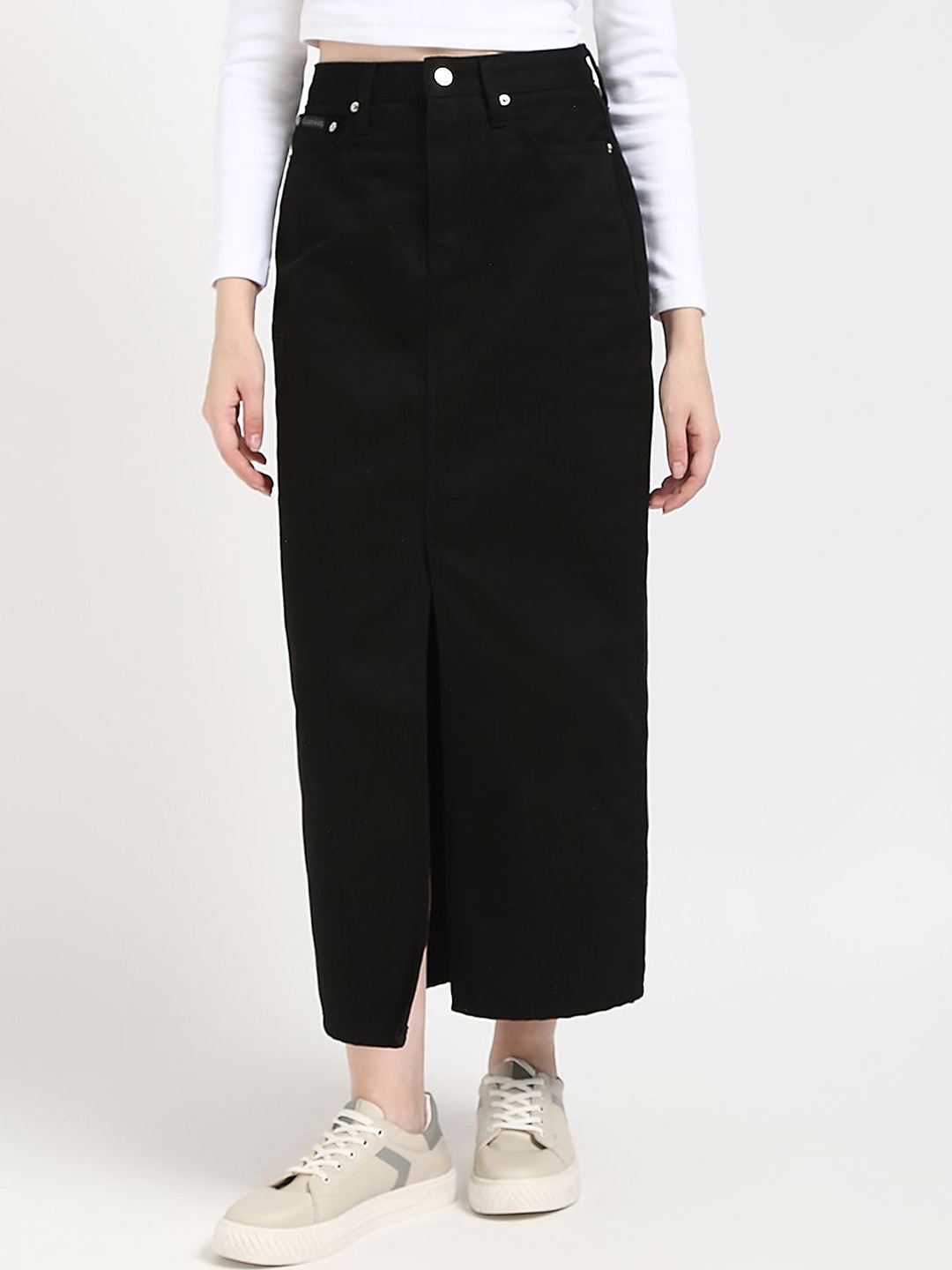 

Calvin Klein Jeans Women Straight Maxi-Length Skirt, Black