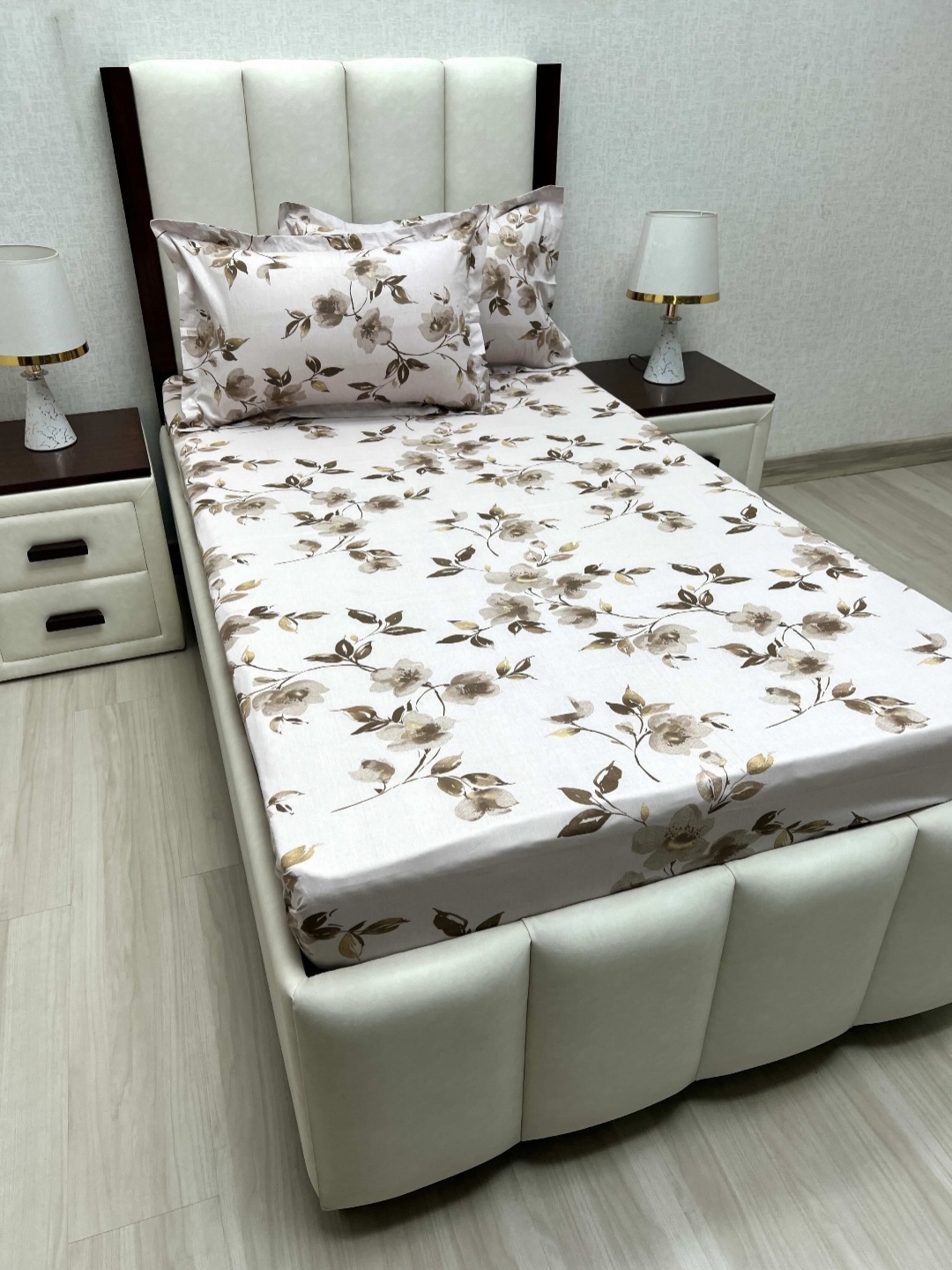 

Pure Decor Cotton Single Size Bedsheet With 2 Pillow Covers 1.73m X 2.36m, White