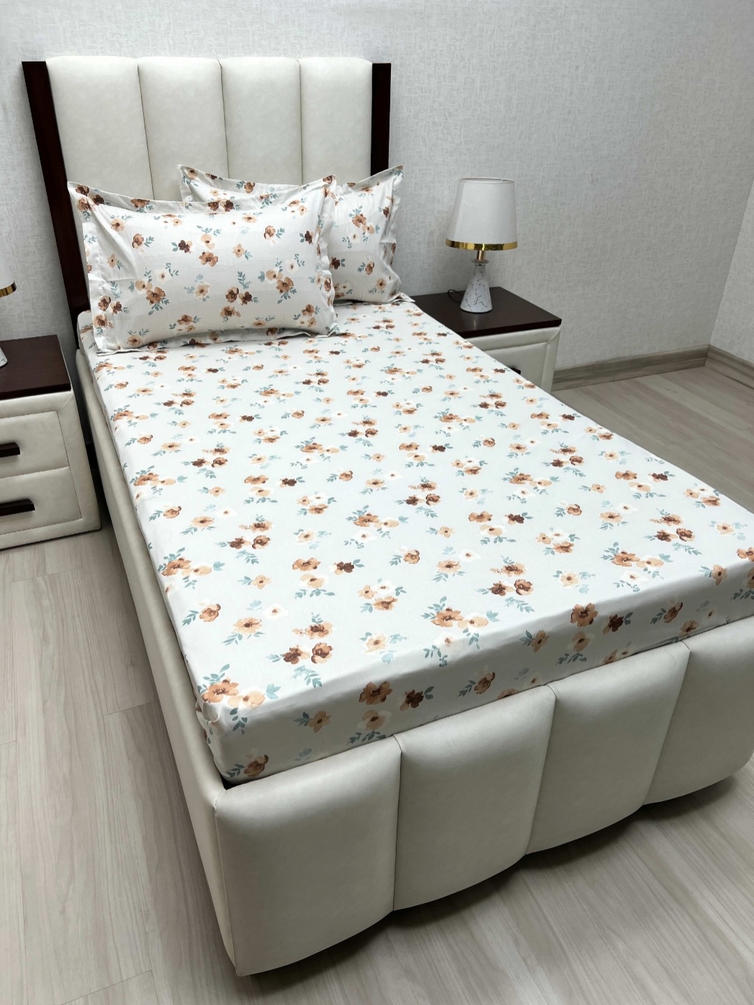 

Pure Decor Cotton Single Bed Size Bedsheet With 2 Pillow Covers 1.73m X 2.36m, White